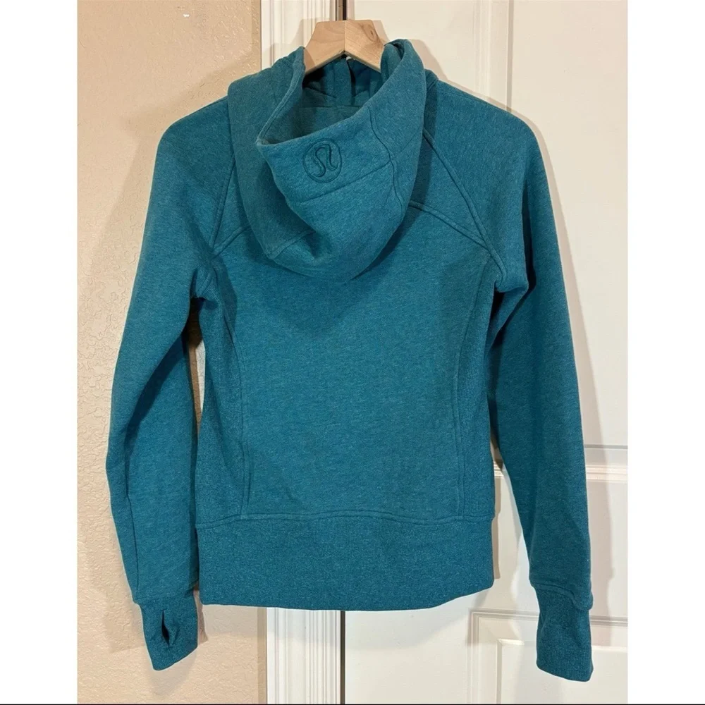 Lululemon Scuba Hoodie Cotton Fleece Heathered Desert Teal Size 4
